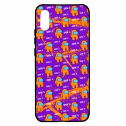 Чехол для Xiaomi Redmi 9a Among Us and grunge background - PrintSalon