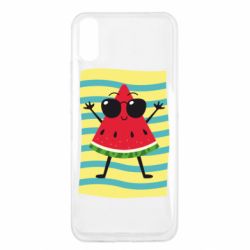 Чехол для Xiaomi Redmi 9a Арбуз на пляже - PrintSalon