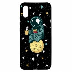 Чохол для Xiaomi Redmi 9a Astronaut and coffee - PrintSalon