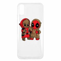 Чехол для Xiaomi Redmi 9a Baby Groot And Deadpool - PrintSalon