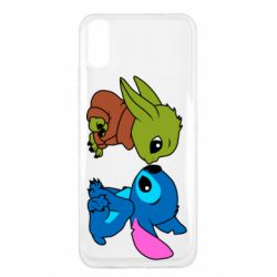 Чехол для Xiaomi Redmi 9a Baby Yoda And Stitch - PrintSalon