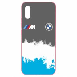 Чехол для Xiaomi Redmi 9a BMW logo and gray background - PrintSalon