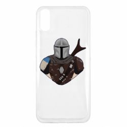 Чехол для Xiaomi Redmi 9a Bust of Mandalorian - PrintSalon