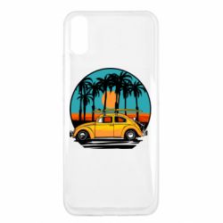 Чехол для Xiaomi Redmi 9a Car and sunset - PrintSalon