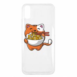 Чехол для Xiaomi Redmi 9a Cat and Ramen - PrintSalon