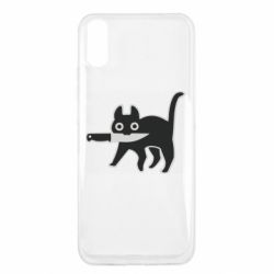 Чехол для Xiaomi Redmi 9a Cat with a knife - PrintSalon