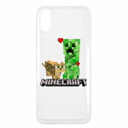 Чехол для Xiaomi Redmi 9a Creeper and Cat - PrintSalon