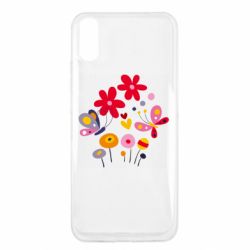 Чехол для Xiaomi Redmi 9a Flowers and Butterflies - PrintSalon