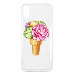 Чехол для Xiaomi Redmi 9a Ice cream flowers - PrintSalon