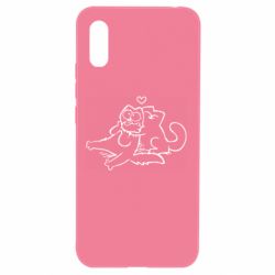 Чехол для Xiaomi Redmi 9a Кот Саймона Любовь - PrintSalon