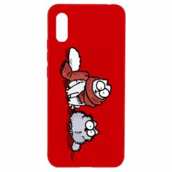 Чехол для Xiaomi Redmi 9a Кот Саймона Зима - PrintSalon