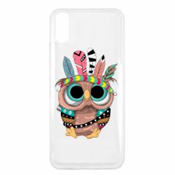 Чехол для Xiaomi Redmi 9a Little owl with feathers - PrintSalon