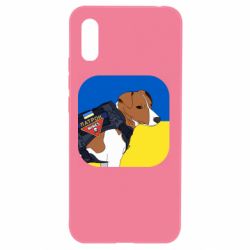 Чехол для Xiaomi Redmi 9a Патрон на фоне флага - PrintSalon