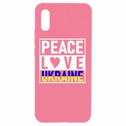 Чехол для Xiaomi Redmi 9a PEACE LOVE UKRAINE - PrintSalon