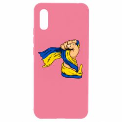 Чехол для Xiaomi Redmi 9a Рука с украинским флагом - PrintSalon