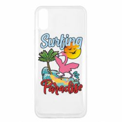 Чехол для Xiaomi Redmi 9a Surfing Paradise Flamingo - PrintSalon