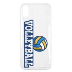 Чехол для Xiaomi Redmi 9a Volleyball text and ball - PrintSalon