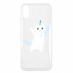 Чехол для Xiaomi Redmi 9a White cheerful cat - PrintSalon