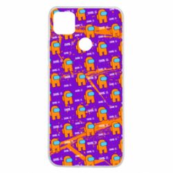 Чехол для Xiaomi Redmi 9c Among Us and grunge background - PrintSalon