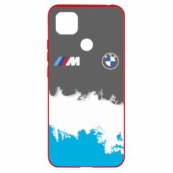 Чехол для Xiaomi Redmi 9c BMW logo and gray background - PrintSalon