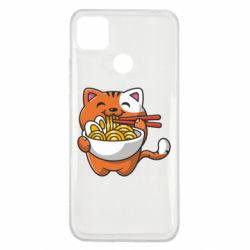 Чехол для Xiaomi Redmi 9c Cat and Ramen - PrintSalon
