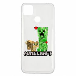 Чехол для Xiaomi Redmi 9c Creeper and Cat - PrintSalon