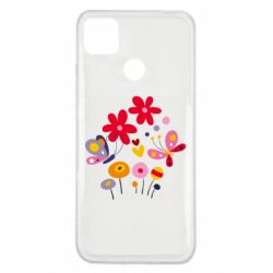 Чехол для Xiaomi Redmi 9c Flowers and Butterflies - PrintSalon