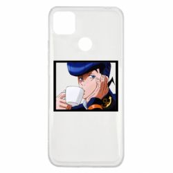 Чехол для Xiaomi Redmi 9c Higashikata Josuke drinking tea - PrintSalon