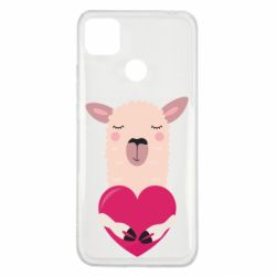 Чохол для Xiaomi Redmi 9c Lama with heart - PrintSalon