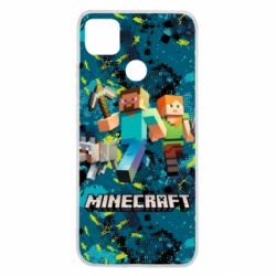 Чохол для Xiaomi Redmi 9c Minecraft Steve Alex And Dog - PrintSalon