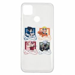 Чехол для Xiaomi Redmi 9c Naruto team 7 in action - PrintSalon