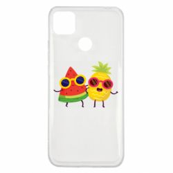 Чехол для Xiaomi Redmi 9c Pineapple with watermelon - PrintSalon