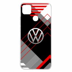 Чехол для Xiaomi Redmi 9c Volkswagen logo and abstraction - PrintSalon