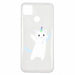 Чехол для Xiaomi Redmi 9c White cheerful cat - PrintSalon