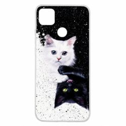 Чехол для Xiaomi Redmi 9c Yin and Yang cats - PrintSalon