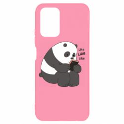 Чехол для Xiaomi Redmi Note 10 4G/10s Панда лайк - PrintSalon