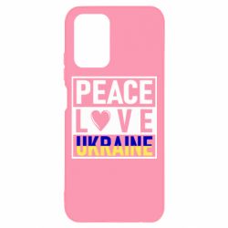 Чехол для Xiaomi Redmi Note 10 4G/10s PEACE LOVE UKRAINE - PrintSalon