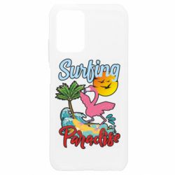 Чехол для Xiaomi Redmi Note 10 4G/10s Surfing Paradise Flamingo - PrintSalon