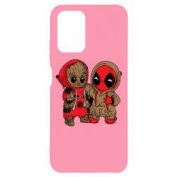Чехол для Xiaomi Redmi Note 10 4G/10s Baby Groot And Deadpool - PrintSalon