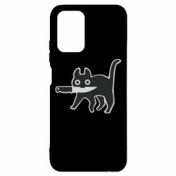 Чехол для Xiaomi Redmi Note 10 4G/10s Cat with a knife - PrintSalon