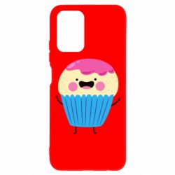 Чехол для Xiaomi Redmi Note 10 4G/10s Funny cupcake with smile - PrintSalon
