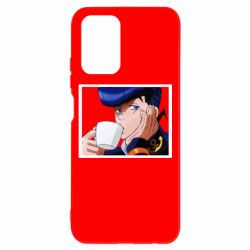 Чехол для Xiaomi Redmi Note 10 4G/10s Higashikata Josuke drinking tea - PrintSalon