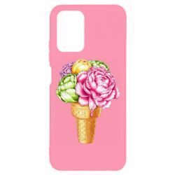 Чехол для Xiaomi Redmi Note 10 4G/10s Ice cream flowers - PrintSalon