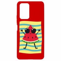 Чехол для Xiaomi Redmi Note 10 Pro Арбуз на пляже - PrintSalon