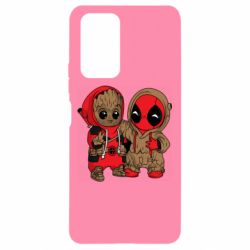 Чехол для Xiaomi Redmi Note 10 Pro Baby Groot And Deadpool - PrintSalon