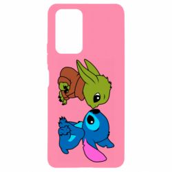 Чехол для Xiaomi Redmi Note 10 Pro Baby Yoda And Stitch - PrintSalon