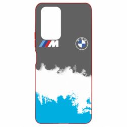 Чехол для Xiaomi Redmi Note 10 Pro BMW logo and gray background - PrintSalon