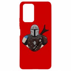 Чехол для Xiaomi Redmi Note 10 Pro Bust of Mandalorian - PrintSalon