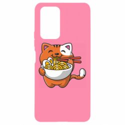 Чехол для Xiaomi Redmi Note 10 Pro Cat and Ramen - PrintSalon