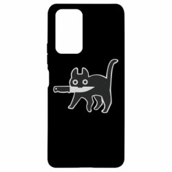 Чехол для Xiaomi Redmi Note 10 Pro Cat with a knife - PrintSalon